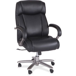 Safco Lineage Big & Tall High Back Task Chair, Max 500 lb, 20.5 in to 24.25 in High Black Seat, Chrome Base, Ships in 1-3 Business Days