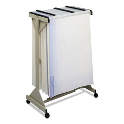 Safco Mobile Plan Center Sheet Rack, 18 Hanging Clamps, 43.75w x 20.5d x 51h, Sand (SAF5060)