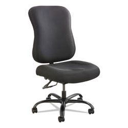 Safco Optimus High Back Big and Tall Chair, Fabric Upholstery, Supports up to 400 lbs., Black Seat/Black Back, Black Base
