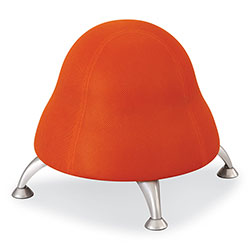 Safco Runtz Ball Chair, Backless, Supports Up to 250 lb, Orange Fabric Seat, Silver Base