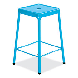 Safco Steel Counter Stool, Backless, Supports Up to 250 lb, 25 in High BabyBlue Seat, BabyBlue Base
