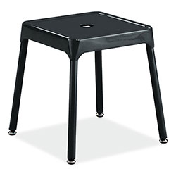 Safco Steel Guest Stool, Backless, Supports Up to 275 lb, 15 in to 15.5 in Seat Height, Black Seat/Base
