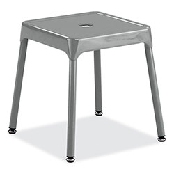 Safco Steel Guest Stool, Backless, Supports Up to 275 lb, 15 in to 15.5 in Seat Height, Silver Seat/Base