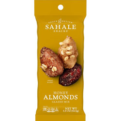 Sahale Snacks Folgers Honey Almonds Glazed Snack Mix - Non-GMO, Gluten-free - Honey, Almond, Vanilla - 1.50 oz - 18 / Carton