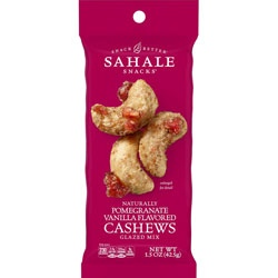 Sahale Snacks Folgers Pomegranate/Vanilla Cashews Glazed Snack Mix - Non-GMO, Gluten-free - Cashew, Pomegranate, Vanilla - 1.50 oz - 18 / Carton