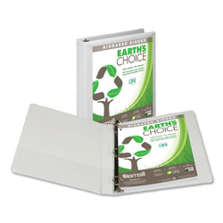 Samsill Earth's Choice Biobased D-Ring View Binder, 3 Rings, 1 in Capacity, 11 x 8.5, White