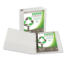 Samsill Earth's Choice Biobased D-Ring View Binder, 3 Rings, 1.5 in Capacity, 11 x 8.5, White