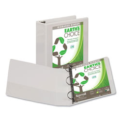 Samsill Earth's Choice Biobased D-Ring View Binder, 3 Rings, 3 in Capacity, 11 x 8.5, White