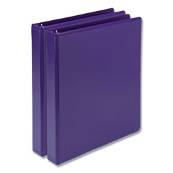 Samsill Earth’s Choice Biobased Durable Fashion View Binder, 3 Rings, 1 in Capacity, 11 x 8.5, Purple, 2/Pack
