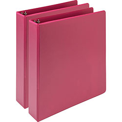 Samsill Earth's Choice Plant-Based Economy Round Ring View Binders, 3 Rings, 1.5 in Capacity, 11 x 8.5, Pink, 2/Pack