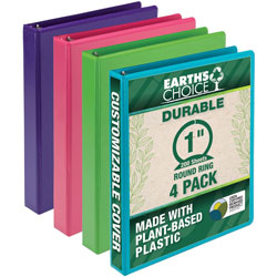 Samsill Earthchoice Durable View Binder - 1 in Binder Capacity - Letter - 8 1/2 in x 11 in Sheet Size - 200 Sheet Capacity