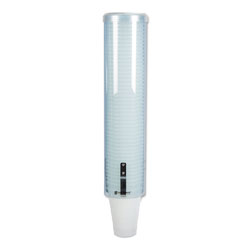 San Jamar Large Pull-Type Water Cup Dispenser, Translucent Blue (C3260TBL)