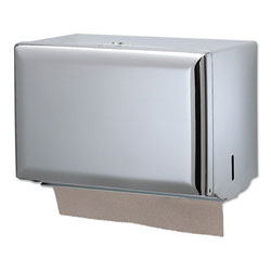 San Jamar Singlefold Paper Towel Dispenser, Chrome, 10 3/4 x 6 x 7 1/2