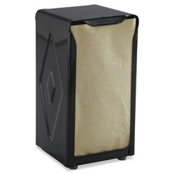 San Jamar Tabletop Napkin Dispenser, Tall Fold, 3 3/4 x 4 x 7 1/2, Capacity: 150, Black (06-0712)
