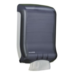 San Jamar Ultrafold Multifold/C-Fold Towel Dispenser, Classic, Black, 11 3/4 x 6 1/4 x 18