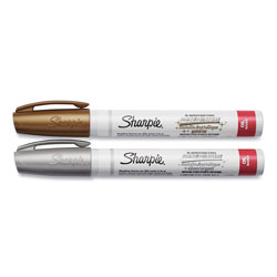 Sharpie® Permanent Paint Marker, Medium Bullet Tip, Assorted Metallic Colors, 2/Pack