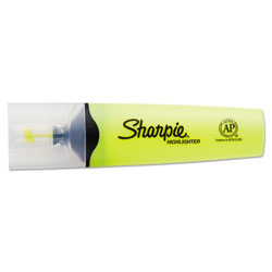 Sharpie® Clearview Tank-Style Highlighter, Blade Chisel Tip, Fluorescent Yellow, Dozen