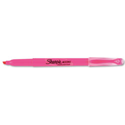 Sharpie® Pocket Style Highlighters, Chisel Tip, Fluorescent Pink, Dozen (SAN27009)