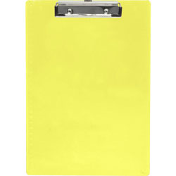 Saunders Plastic Clipboard, Letter, Holds 1/2" of Paper, Neon Yellow
