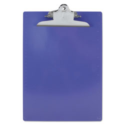 Saunders Recycled Plastic Clipboard w/Ruler Edge, 1 in Clip Cap, 8 1/2 x 12 Sheets, Purple