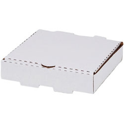 SCT Tray Pizza Box - External Dimensions: 8 in Width x 8 in Height - Corrugated, Paperboard - White - For Pizza, Food Storage - 50 / Carton