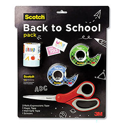 Scotch™ Back To School Pack, Assorted Tapes Plus Scissors/Kit