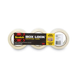 Scotch™ Box Lock Shipping Packaging Tape, 3 in Core, 1.88 in x 54.6 yds, Clear, 3/Pack
