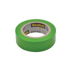 Scotch™ Expressions Washi Tape, 1.25 in Core, 0.59 in x 32.75 ft, Green