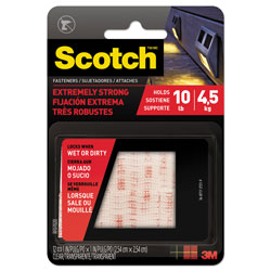 Scotch™ Extreme Fasteners, 1 in x 1 in, White, 6/Pack