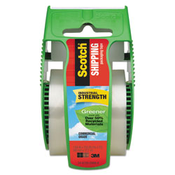 Scotch™ Greener Commercial Grade Packaging Tape with Dispenser, 1.5 in Core, 1.88 in x 58.33 ft, Clear