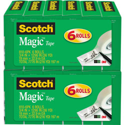 Scotch™ Magic Tape, 1 in Core, 3/4 inx1296 in, 12/BD, Transparent