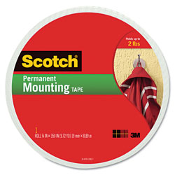 Scotch™ Permanent High-Density Foam Mounting Tape, Holds Up to 2 lbs, 0.75 x 350, White