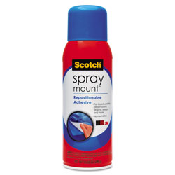 Scotch™ Spray Mount Repositionable Adhesive, 10.25 oz, Dries Clear