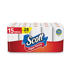 Scott® Choose-A-Sheet Mega Kitchen Roll Paper Towels, 1-Ply, 7.31 x 11, White, 100/Roll, 15 Rolls Carton