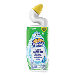 Scrubbing Bubbles Bubbly Bleach Gel Disinfecting Toilet Bowl Cleaner, Rainshower Scent, 24 oz Bottle