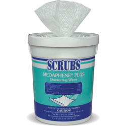 Scrubs Medaphene Plus Disinfecting Wipes - Citrus Scent - 7 in x 9 in, 150 / Canister - Green