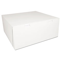 SCT Bakery Boxes, White, Paperboard,14 x 14 x 6, 50/Carton