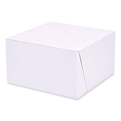 SCT Bakery Boxes, Standard, 7 x 7 x 4, White, Paper, 250/Carton