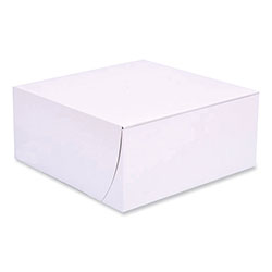 SCT Bakery Boxes, Standard, 9 x 9 x 4, White, Paper, 200/Carton