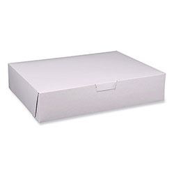 SCT Bakery Boxes, Standard, 19 x 14 x 4, White, Paper, 50/Carton