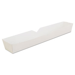 SCT Hot Dog Tray, White, 10 1/4 x 1 1/2 x 1 1/4, Paperboard, 500/Carton