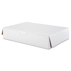 SCT Tuck-Top Bakery Boxes, 19w x 14d x 4h, White, 50/Carton (SCH1029)