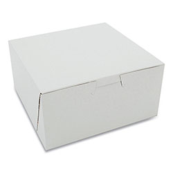 SCT White One-Piece Non-Window Bakery Boxes, Standard, 3 x 6 x 6, White, Paper, 250/Carton