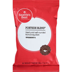 Seattle's Best® Portside Ground Coffee Pouch, Medium, 2 oz, 18/Box
