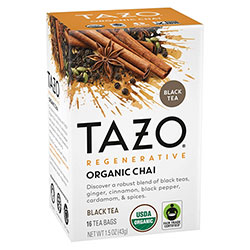 Seattle's Best® Tea Bags, Organic Chai, 16/Box, 6 Boxes/Carton