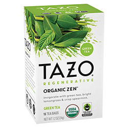 Seattle's Best® Tea Bags, Organic Zen, 16/Box, 6 Boxes/Carton