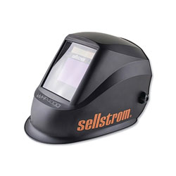 Sellstrom Premium Series ADF Welding Helmet, 9 to 13 Lens Shade, Black, 3.94 in x 3.28 in Window