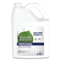Seventh Generation Professional Liquid Laundry Detergent, Free and Clear Scent, 1 gal Bottle, 2/Carton