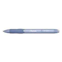Sharpie® Fashion Barrel Pen, Medium 0.7 mm, Black Ink, Frost Blue Barrel, Dozen