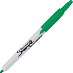 Sharpie® Marker,Permanent,Retractable,Fine Point,Green